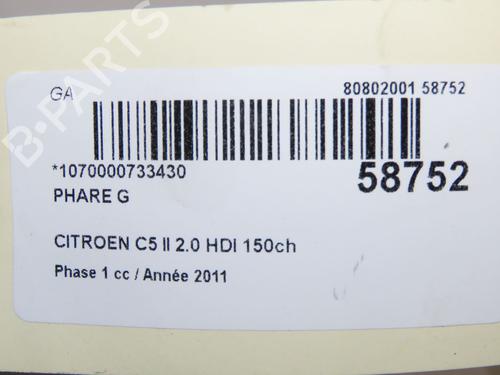 Left headlight CITROËN C5 III (RD_) 1.6 THP 155 (RD5FV8, RD5FNA) | BP36427349C28  - Image 7
