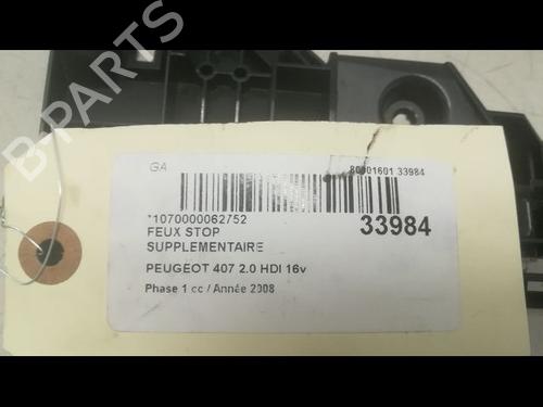 Used Third brake light PEUGEOT 407 SW (6E_, 6D_) 2.0 HDi 135 (136 hp) 9595143