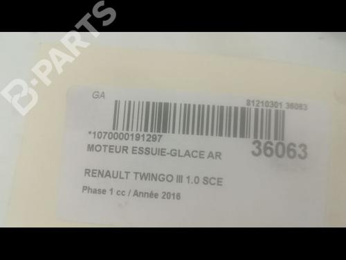 Rear wiper motor RENAULT TWINGO III (BCM_, BCA_) 1.0 SCe 70 | BP9603316M102 