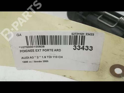 Rear right exterior door handle AUDI A3 Sportback (8PA) 1.9 TDI | BP9597233C130 