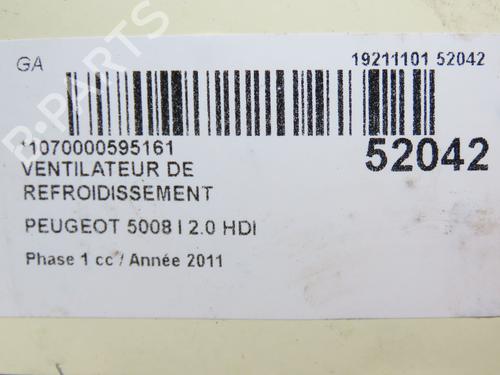 Used Radiator fan PEUGEOT 5008 (0U_, 0E_) 2.0 HDi 150 / BlueHDi 150 (150 hp) 28829198