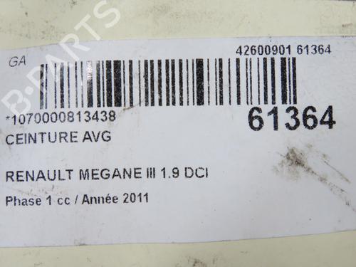 Used Front left seatbelt Front left seatbelt RENAULT MEGANE III Hatchback (BZ0/1_, B3_) 1.9 dCi (BZ0N, BZ0J) (131 hp) 39893901 39893901
