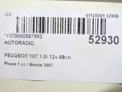 Radio PEUGEOT 107 (PM_, PN_) 1.0 | BP28968058E6 