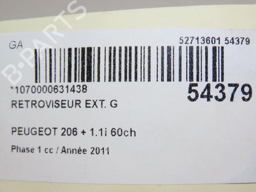 Left mirror PEUGEOT 206+ (2L_, 2M_) 1.1 | BP28831558C26 