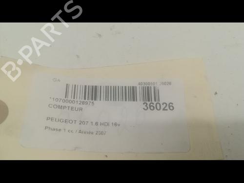 Used Instrument cluster Instrument cluster PEUGEOT 207 (WA_, WC_) 1.6 HDi (90 hp) 9598916 9598916