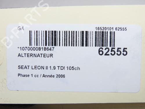 Alternator SEAT LEON (1P1) 1.9 TDI | BP40050804M7 - Image 9