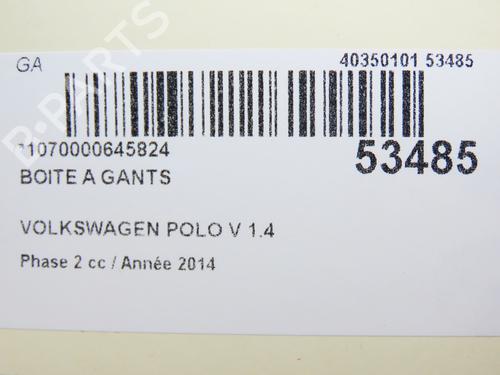 Glove box VW POLO V (6R1, 6C1) 1.4 TDI | BP28830543C95 