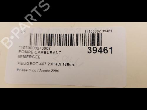 Used Fuel pump PEUGEOT 407 (6D_) 2.0 HDi 135 (6DRHRH, 6DRHRE, 6DRHRG, 6DRHRJ) (136 hp) 9613101