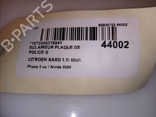 Used Licence plate light CITROËN SAXO (S0, S1) 1.1 X, SX (60 hp) 14880827