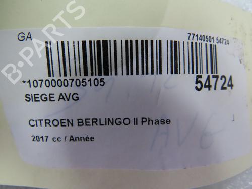 Used Left front seat Left front seat CITROËN BERLINGO MULTISPACE (B9) 1.2 PureTech 110 (110 hp) 34201724 34201724