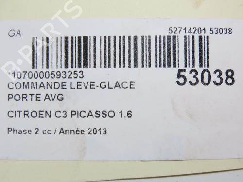 Used Left front window switch Left front window switch CITROËN C3 Picasso (SH_) 1.6 HDI 90 (92 hp) 28968885 28968885