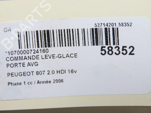 Left front window switch PEUGEOT 807 (EB_) 2.0 HDi | BP36310581I27  - Image 5