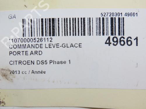 Used Right rear window switch CITROËN DS5 2.0 HDi 200 Hybrid4 All-wheel Drive (200 hp) 20327701