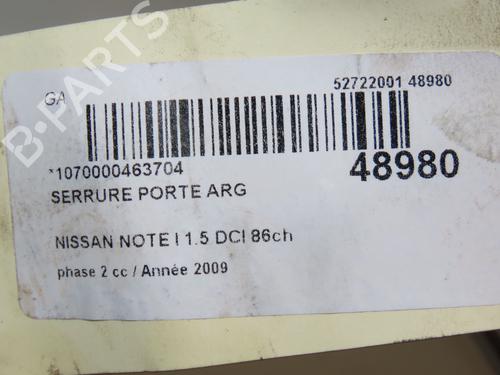 Rear left lock NISSAN NOTE (E11, NE11) 1.5 dCi | BP23098766C100 