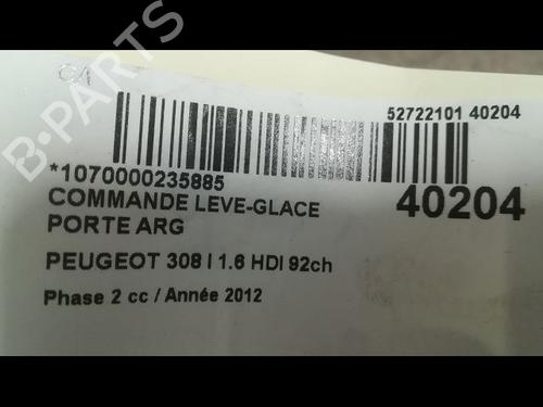 Left rear window switch PEUGEOT 308 I (4A_, 4C_) 1.6 HDi | BP9608191I29