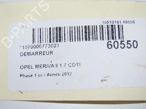 Starter OPEL MERIVA B MPV (S10) 1.7 CDTI (75) | BP40205478M8 - Image 7