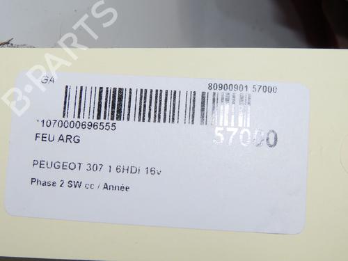 Used Left taillight PEUGEOT 307 SW (3H) 1.6 HDI 110 (109 hp) 31372125
