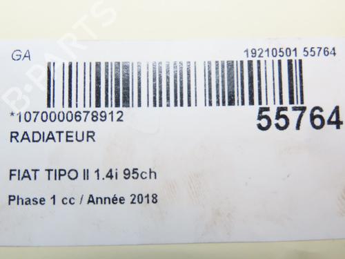 Water radiator FIAT TIPO Hatchback (356_, 357_) 1.4 (356HXA1B, 357) | BP30164284M31