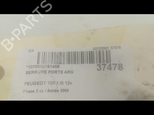 Used Rear left lock PEUGEOT 107 (PM_, PN_) 1.0 (68 hp) 9601306