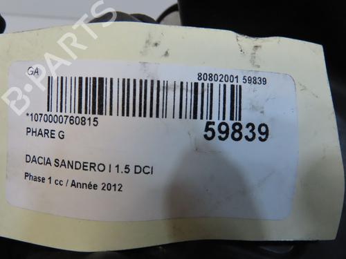 Venstre forlygte DACIA SANDERO 1.5 dCi | BP39180487C28 - Image 6