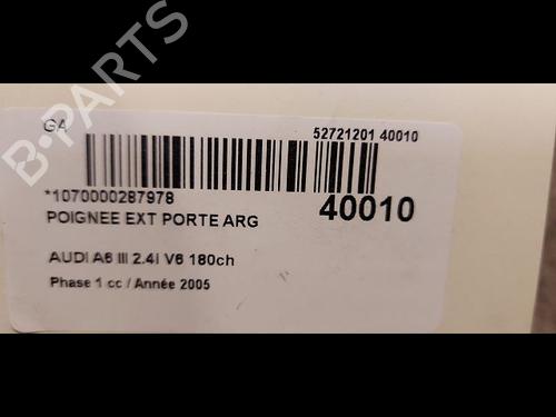 Used Rear left exterior door handle AUDI A6 C6 (4F2) 2.4 (177 hp) 23176799
