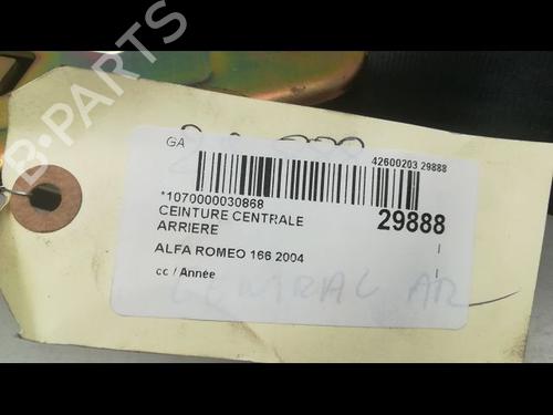 Used Rear center seatbelt Rear center seatbelt ALFA ROMEO 166 (936_) 2.4 JTD (936AXA00, 936A3B00) (150 hp) 36494617 36494617