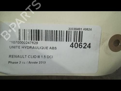 Used ABS pump RENAULT CLIO III (BR0/1, CR0/1) 1.5 dCi (75 hp) 9609408