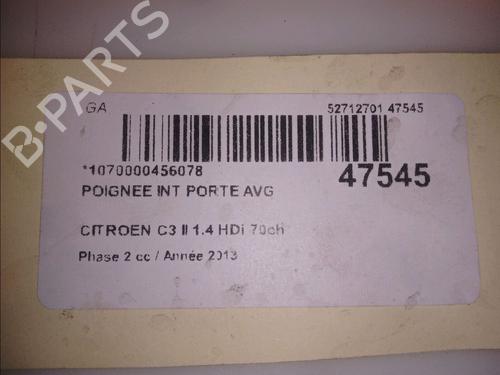 Used Front left interior door handle CITROËN C3 II (SC_) 1.4 HDi 70 (SC8HZC, SC8HR0, SC8HP4) (68 hp) 14951427