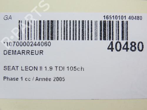 Starter SEAT LEON (1P1) 1.9 TDI | BP28828962M8 