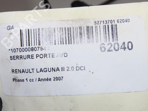 front-right-lock-renault-laguna-iii-bt01-2007-2008-2009-2010-2011-2012-2013-2014-2015-39938078 main image