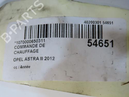 Climate control OPEL ASTRA J (P10) 1.4 (68) | BP36494420I5  - Image 6