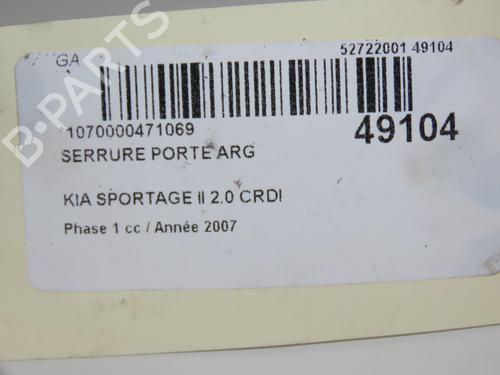 Rear left lock KIA SPORTAGE II (JE_, KM_) 2.0 CRDi | BP28969066C100 