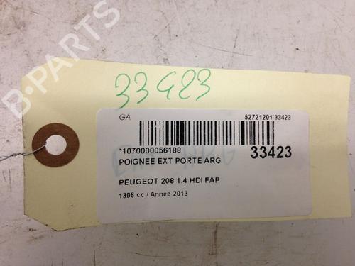 Rear left exterior door handle PEUGEOT 208 I (CA_, CC_) 1.4 HDi | BP9594544C130
