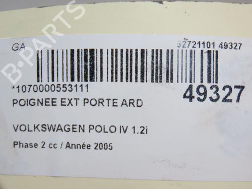 Rear right exterior door handle VW POLO IV (9N_, 9A_) 1.2 12V | BP28968952C130 