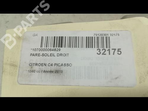 Right sun visor CITROËN C4 Picasso I MPV (UD_) 1.6 HDi | BP9595314I2 