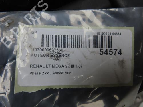 Used Engine RENAULT MEGANE III Hatchback (BZ0/1_, B3_) 1.6 16V Hi-Flex (BZ03) (110 hp) 28828705
