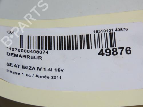 Used Starter SEAT IBIZA IV (6J5, 6P1) 1.4 (85 hp) 18148653