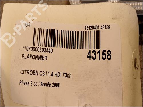 Interior roof light CITROËN C3 I (FC_, FN_) 1.4 HDi | BP9616728I8 