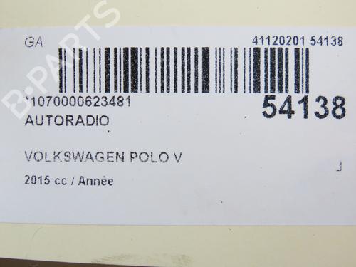 Radio VW POLO V (6R1, 6C1) 1.2 TSI 16V (90 hp) 28830616