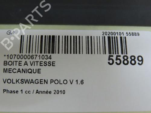 Gearbox VW POLO V (6R1, 6C1) 1.6 TDI | BP31120195M3 