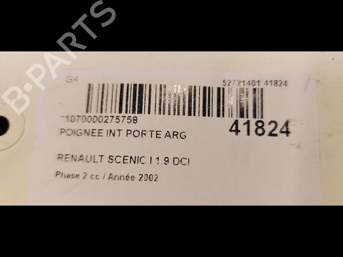 Used Front right interior door handle RENAULT SCÉNIC I MPV (JA0/1_, FA0_) 1.9 dCi (JA05, JA1F) (102 hp) 9613399