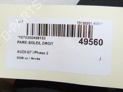 right-sun-visor-audi-q7-4lb-30-tdi-quattro-4l0857552agk23-2006-2007-2008-2009-2010-2011-2012-2013-2014-2015-2016-16538047 main image