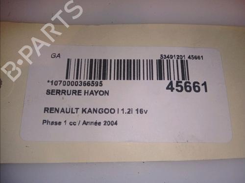 Used Tailgate lock RENAULT KANGOO (KC0/1_) 1.2 16V (KC05, KC06, KC03, KC0T, KC0W, KC1D) (75 hp) 11103769