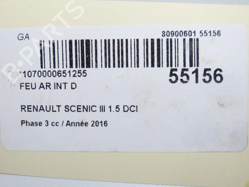 Feu de coffre droit RENAULT SCÉNIC III (JZ0/1_) 1.5 dCi (110 hp) 32377437