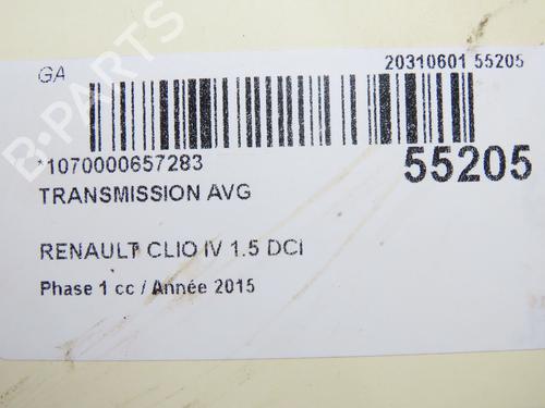 Left front driveshaft RENAULT CLIO IV (BH_) 1.5 dCi 75 | BP30047731M38