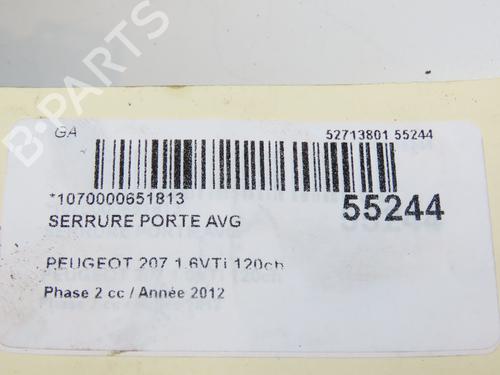 Front left lock PEUGEOT 207 (WA_, WC_) 1.6 16V VTi | BP28968869C98 