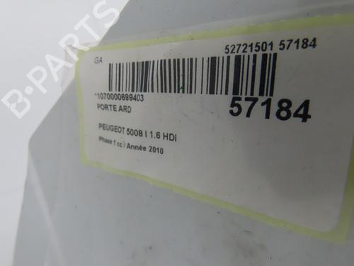Used Right rear door Right rear door PEUGEOT 5008 (0U_, 0E_) 1.6 HDi (110 hp) 33477593 33477593