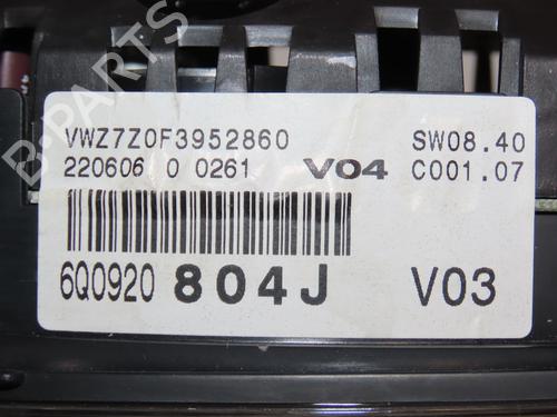 Instrument cluster VW POLO IV (9N_, 9A_) 1.4 TDI | BP9613822C47