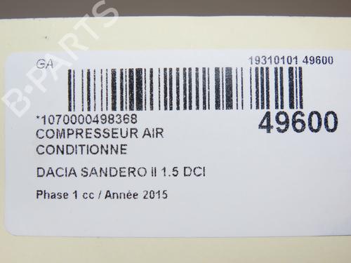 Used AC compressor DACIA SANDERO II 1.5 dCi (90 hp) 19540016