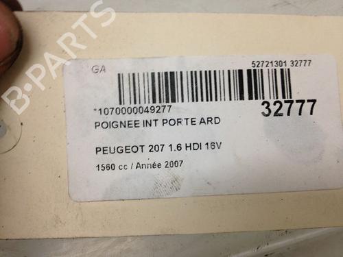 Used Rear right interior door handle PEUGEOT 207 (WA_, WC_) 1.6 HDi (90 hp) 9593953